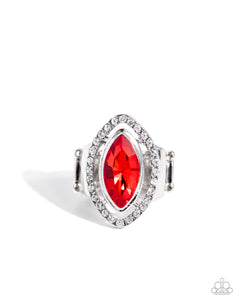 Paparazzi Marquise Majesty - Red Ring