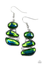 Load image into Gallery viewer, Paparazzi Gem Galaxy - Green Earrings
