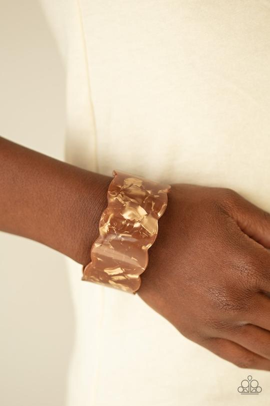 Retro Ruffle - brown - Paparazzi bracelet